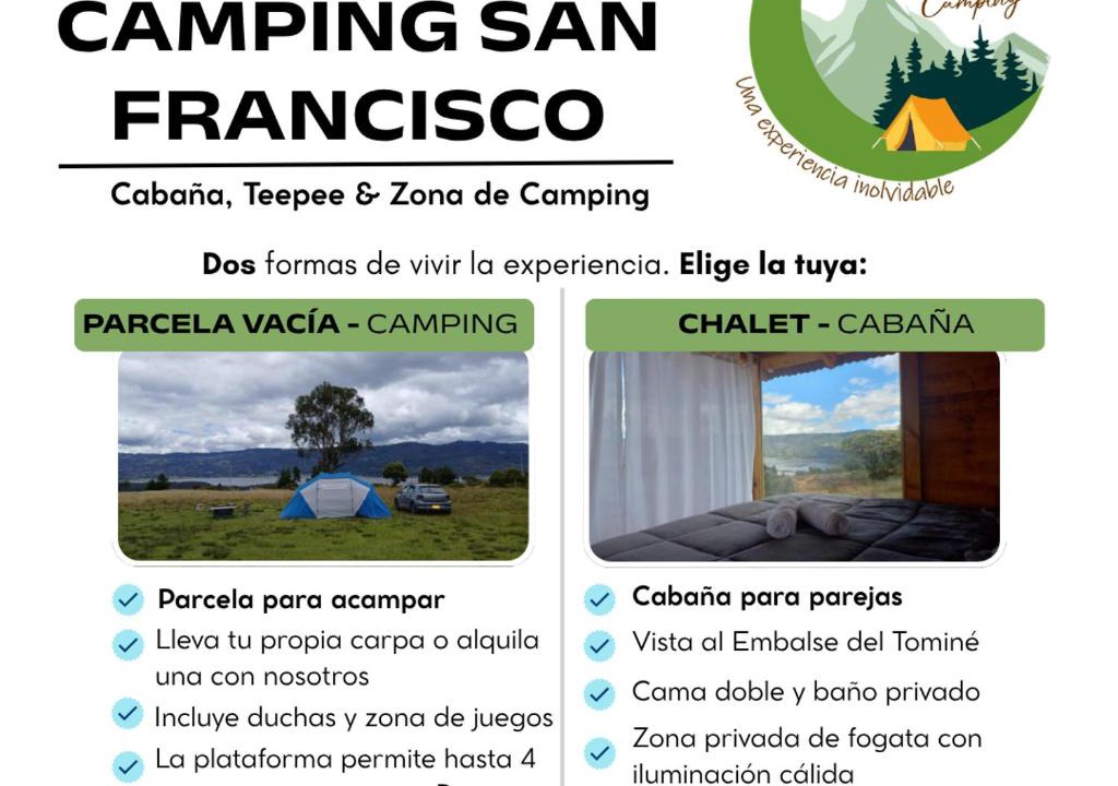 Guatavita Cabin | Camping San Francisco - Cabaña, Teepee & Zona de Camping