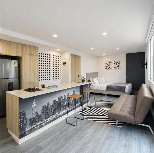 El Tesoro Apartment | Modern Studio in Poblado, Free Parking