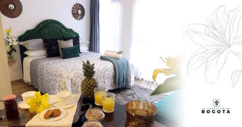La Candelaria Apartment | MONTFORT Suite Royale Refined Retreat Facing Historic Bogota's Church with Sunset Terrace