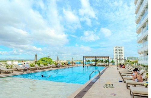 Urbanizacion Eliana Apartment | Apartamento con vista al mar piscinas jacuzzi y baño turco en Cartagena Beach Resort 13 09