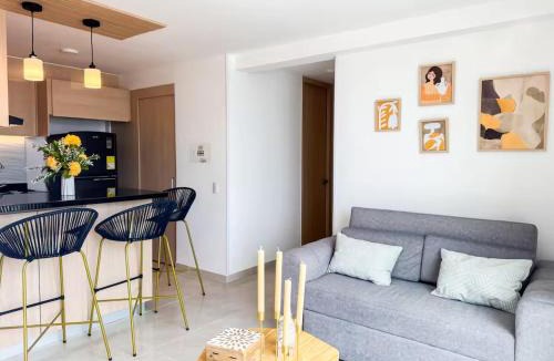 Floridablanca Apartment | Diseño, Confort y Gran Ubicación - 2 Hab y Aire Acondicionado