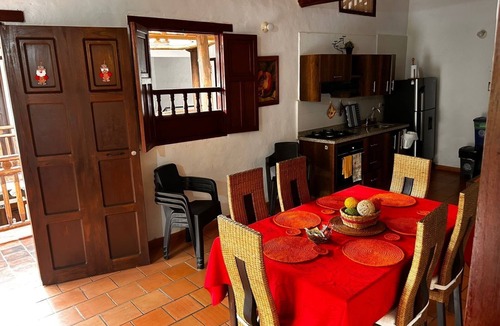 Barichara Apartment | EL RETIRO APARTMENT, UNIT 202, WITH VIEWS OF THE POOL AND GARDENS.