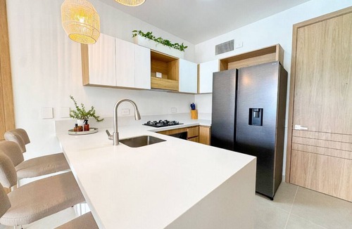 Cartagena District Apartment | Family apartment overlooking the Crystal Lagoon Baia Kristal in Cartagena