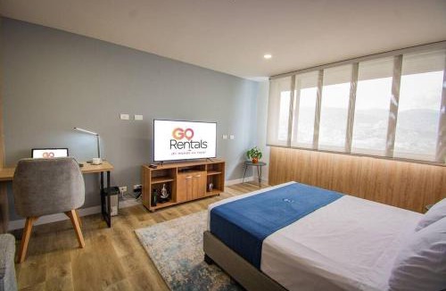 La Aguacatala Apartment | TOP FLOOR Studio Poblado, A/C, Coworking, gym 1416