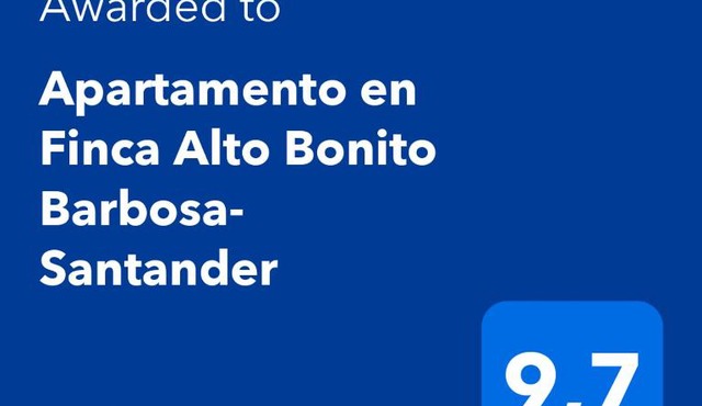 Apartamento en Finca Cafetera Alto Bonito Barbosa- Santander