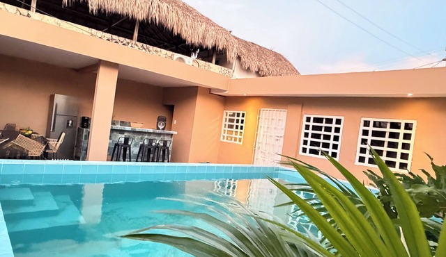 Caribbean Getaway with Private Pool, Steps from La Boquilla Beach