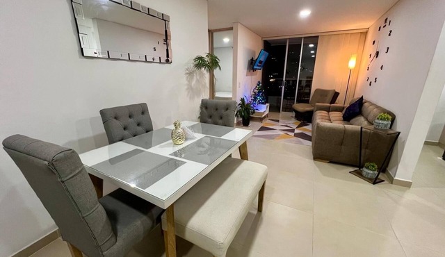 CE2606. Beautiful apartment with a parking space, located in the city center, offering a superb view of the countryside in Sabaneta