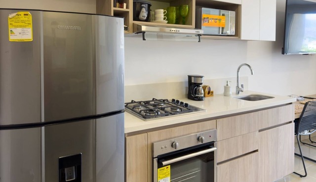 Cozy 1-bedroom apartment in welcoming Gaira with AC and gym