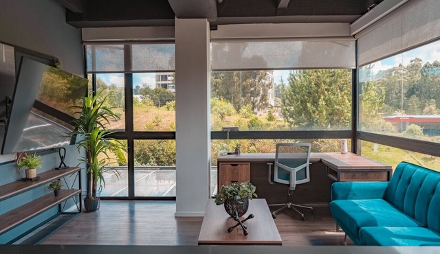 Industrial Chic Apartment with Views of Green Antioquia in Envigado