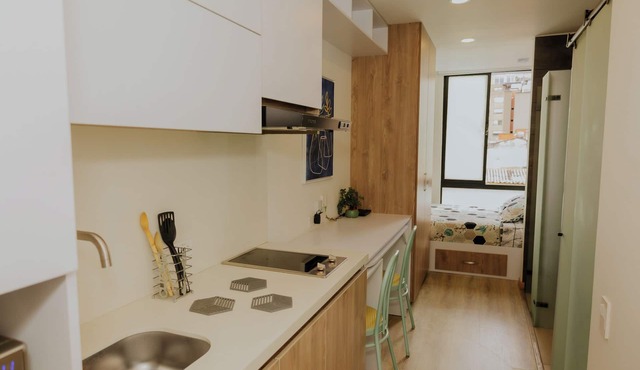 Modern studio in Chapinero with coworking, gym and terrace, close to Zona G
