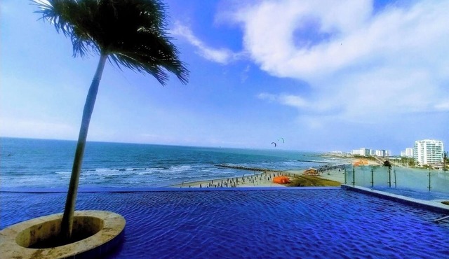 My Apartment with 180 degree ocean view in Cartagena