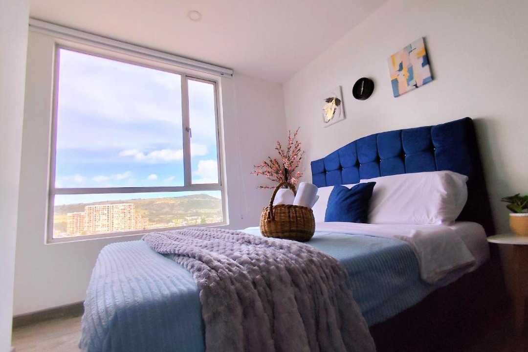 Tunja Apartment | Apartamento Blue con chimenea al norte de Tunja y parqueadero gratis