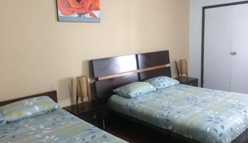 Double Room, 2 Double Beds, Non Smoking (Shared Bathroom)