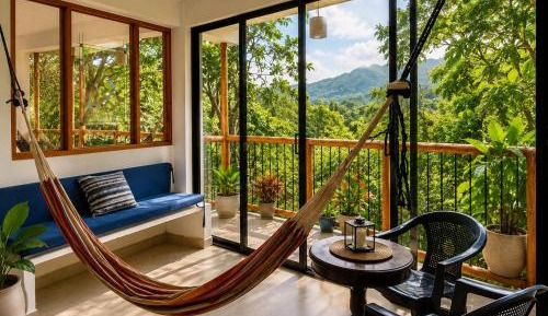 Deluxe One-Bedroom Apartment with Garden View