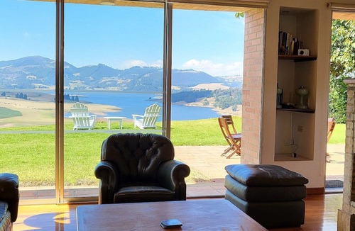 Choconta Cottage | Casa con mágica vista represa del Sisga