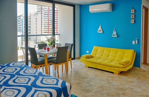 Comuna 3 Apartment | 2-bedroom apartment in enjoyable el rodadero Santa Marta with WiFi, AC