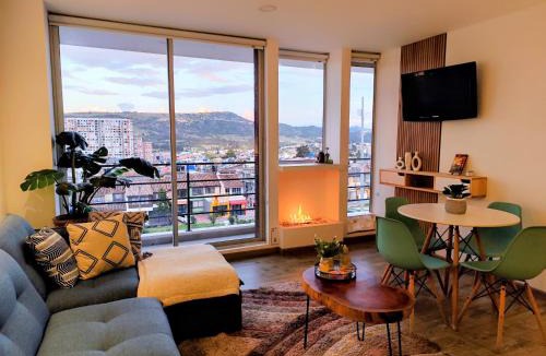 Tunja Apartment | Apartamento Blue con chimenea al norte de Tunja y parqueadero gratis