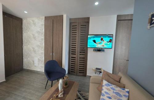 La Boquilla Apartment | Cartagena Centro de Convenciones Hotel de las Americas con salida a playa 2BR Wifi