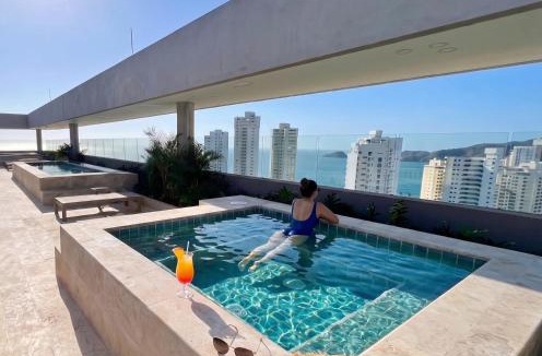 El Rodadero Apartment | Premium Resort Piscinas Infinity & Rooftop