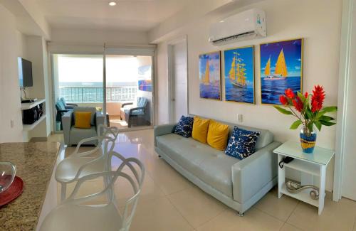 Bocagrande Apartment | Apartamento Con Balcon P6 Frente Al Mar Con Aire Acondicionado y Wifi