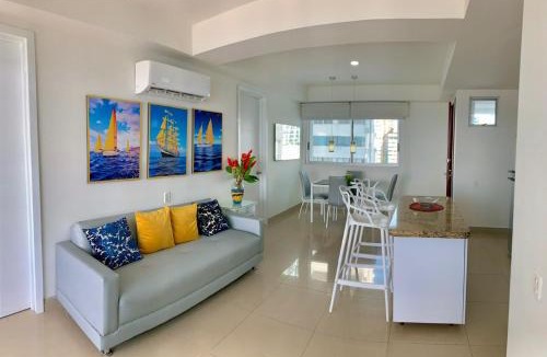 Bocagrande Apartment | Apartamento Con Balcon P6 Frente Al Mar Con Aire Acondicionado y Wifi
